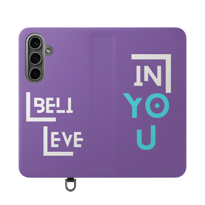 Handyhülle - inspirational Flip Case - 'Believe in You' Phone Cover