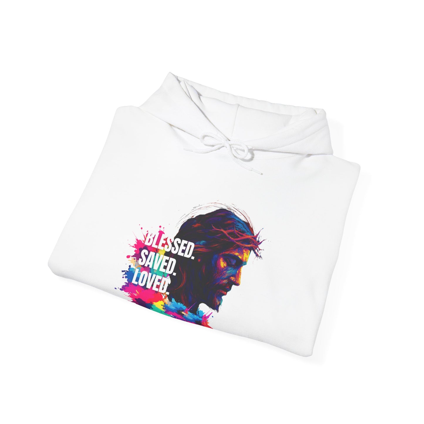 Jesus colorful - Blessed- saved- loved