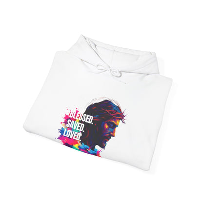 Jesus colorful - Blessed- saved- loved