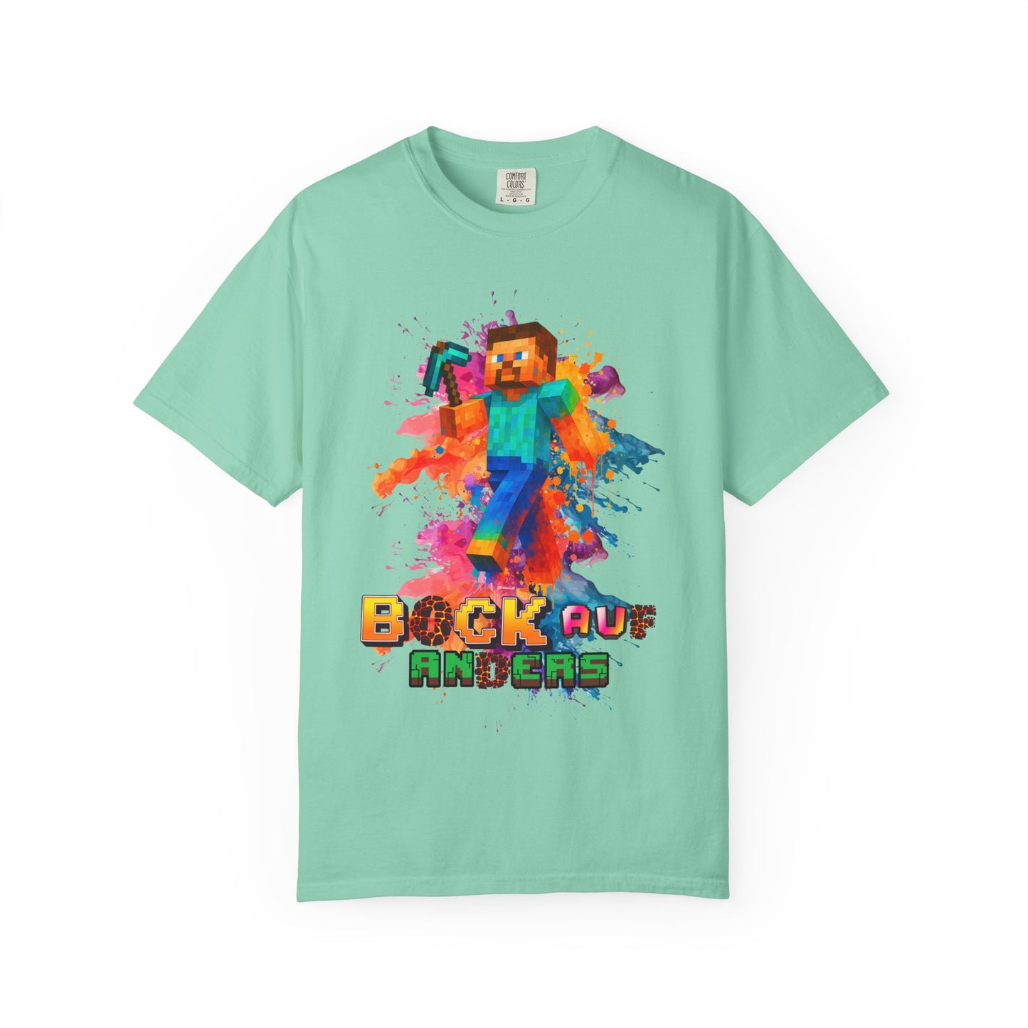 Colorful Gamer T-Shirt - Back to Different Minecraft Design
