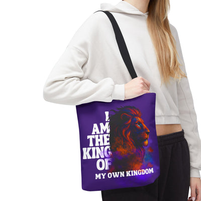 Regal Lion Tote Bag - I Am the King of My Own Kingdom, Canvas Bag,