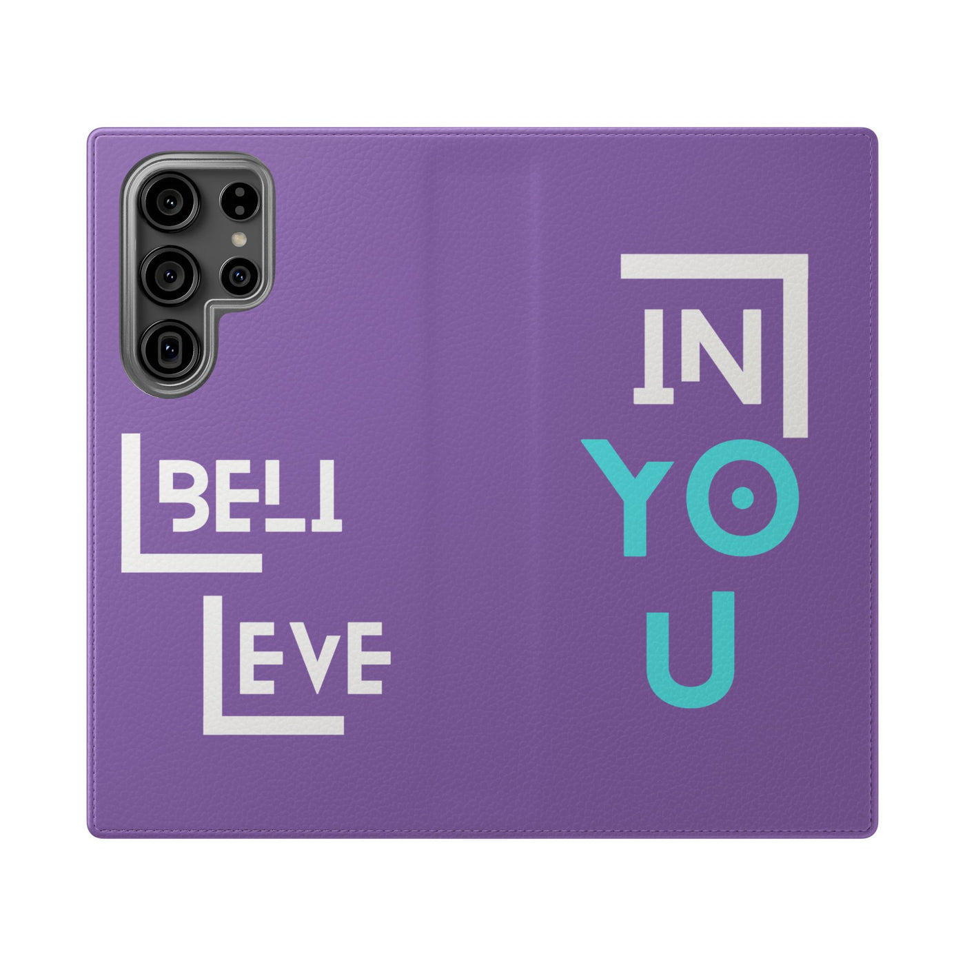 Handyhülle - inspirational Flip Case - 'Believe in You' Phone Cover