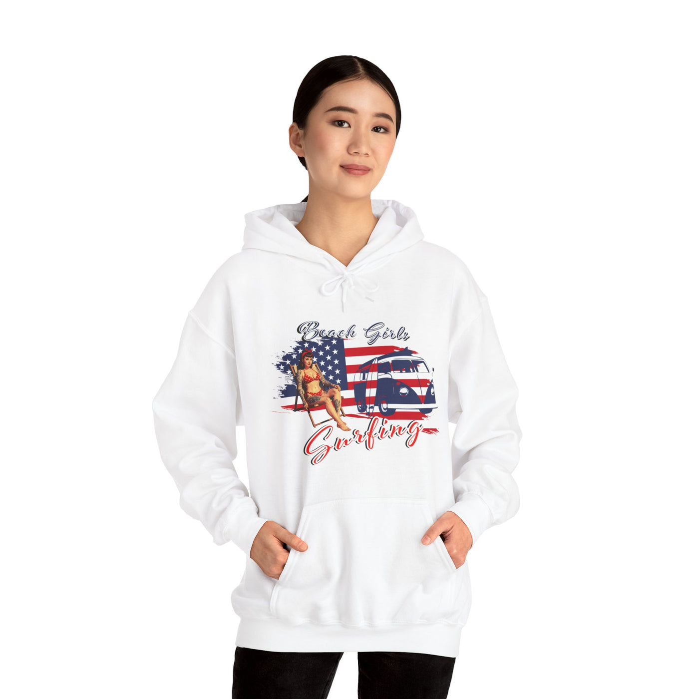 Beach Girls Surfing USA Hoodie