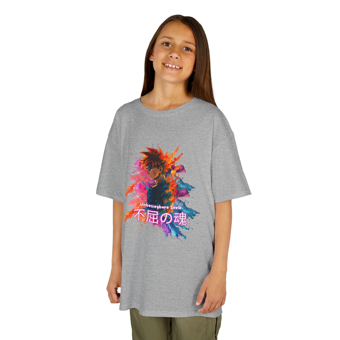 "unbesiegbare Seele" Vibrant Kids Jersey Tank Top - Colorful Anime Design