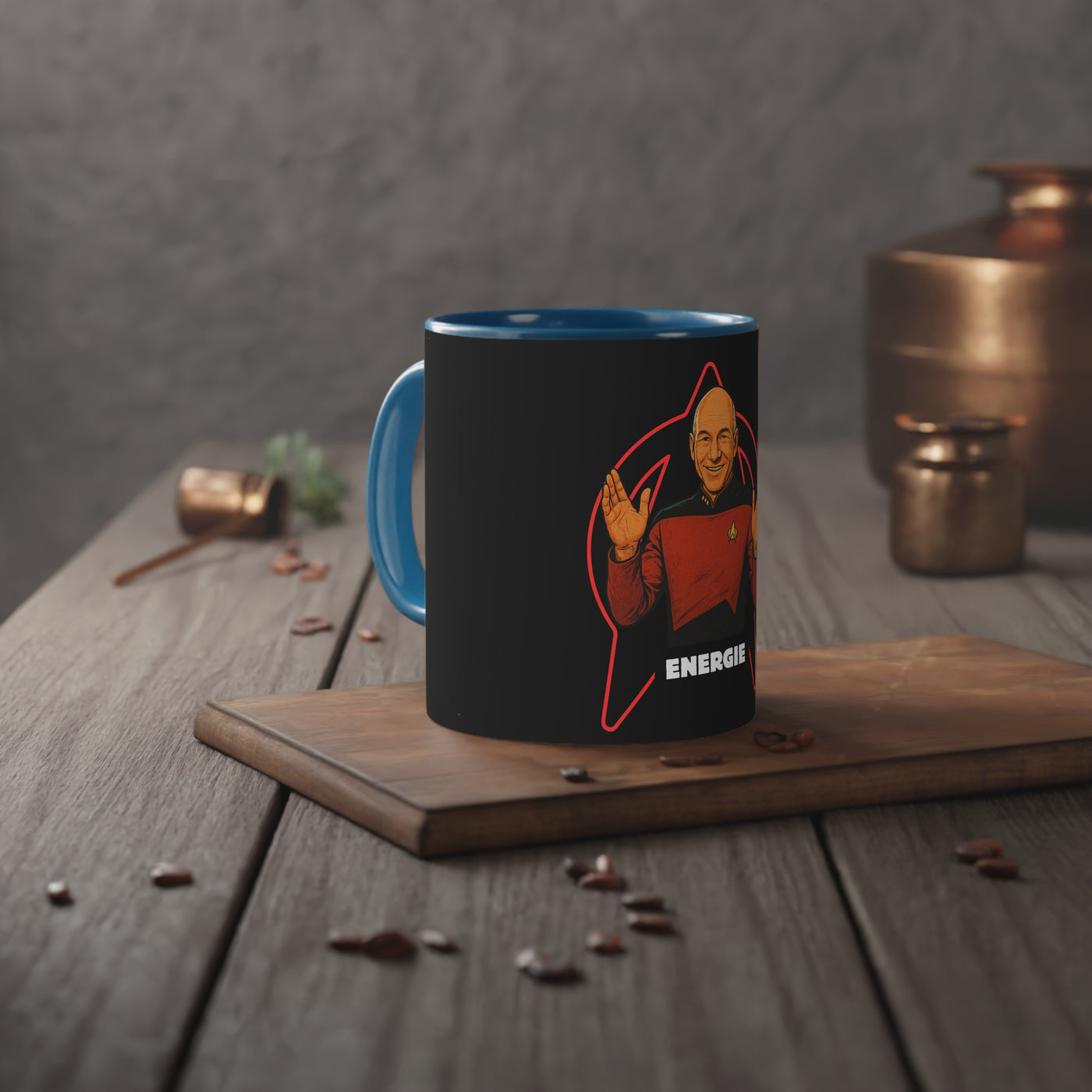 Starfleet Captain Mug - Energize Your Morning, Perfect Gift for Star Trek Fans, Black and White Accent Coffee Cup, Geeky Merchandise, [...]
