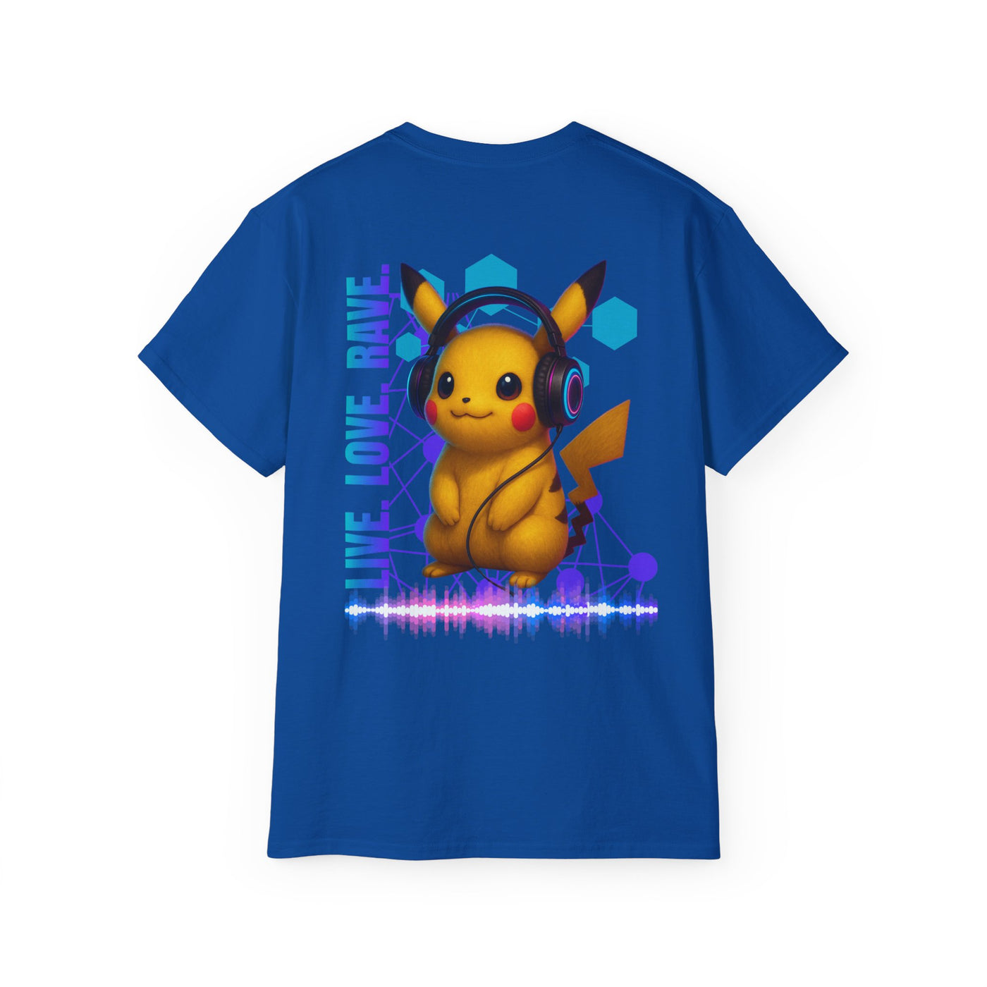 Rave T-Shirt, Fun Music Shirt, Live Love Rave - Techno - Pokemon