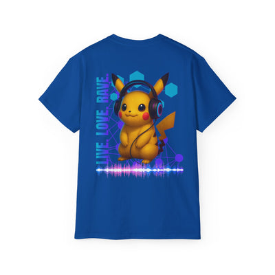 Rave T-Shirt, Fun Music Shirt, Live Love Rave - Techno - Pokemon