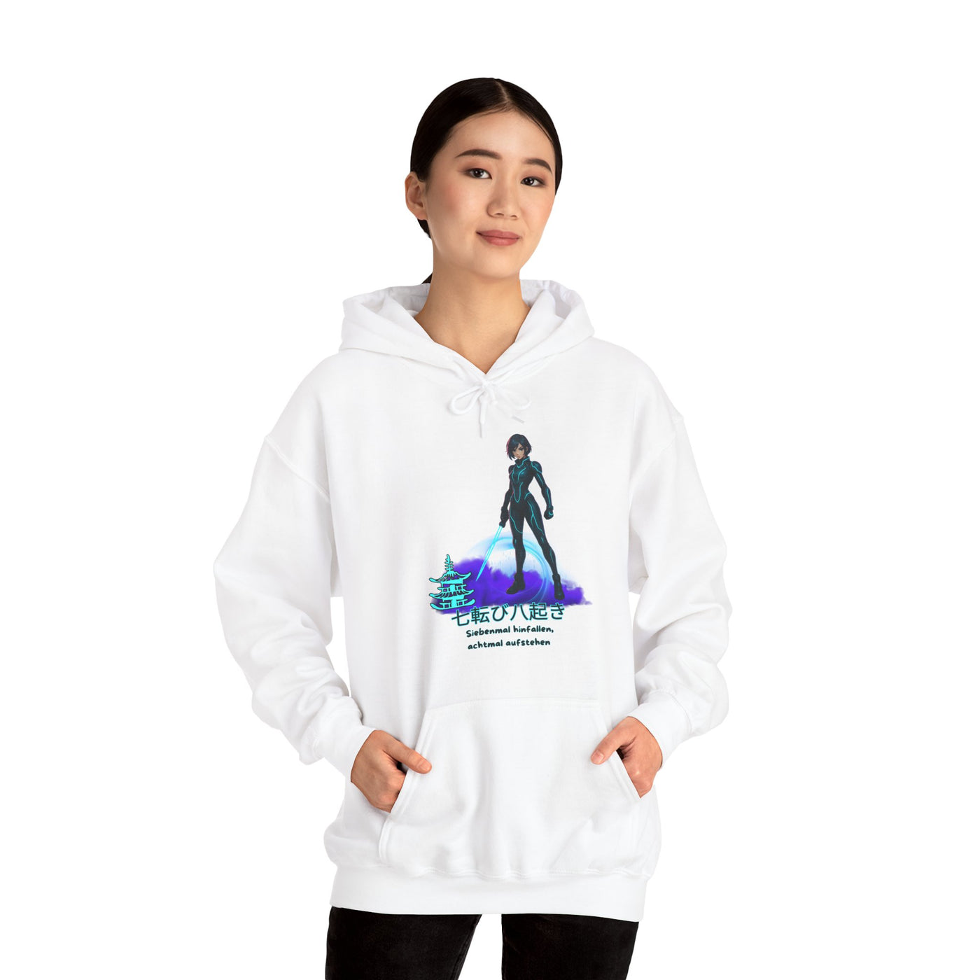 Hoodie  Anime "siebenmal hinfallen - achtmal aufstehen"