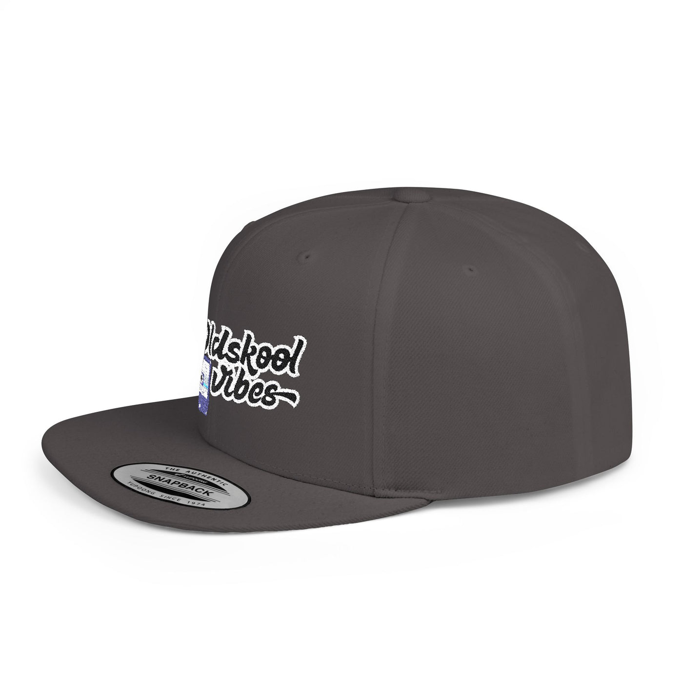Oldschool Vibes Flat Bill Snapback Cap | Retro style hat for casual wear