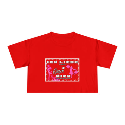 Ich liebe shoppe "Shopping Queen" Crop Tee  copped Shirt