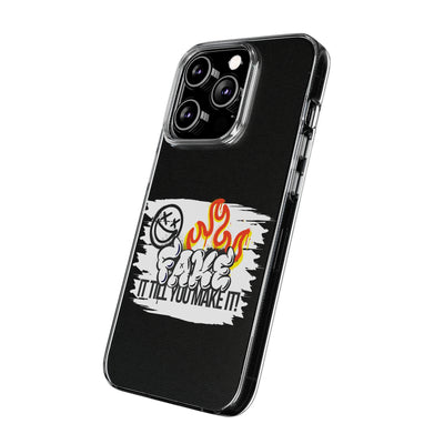 Handyhülle Fake till you make it - Clear Silicone Phone Cases,