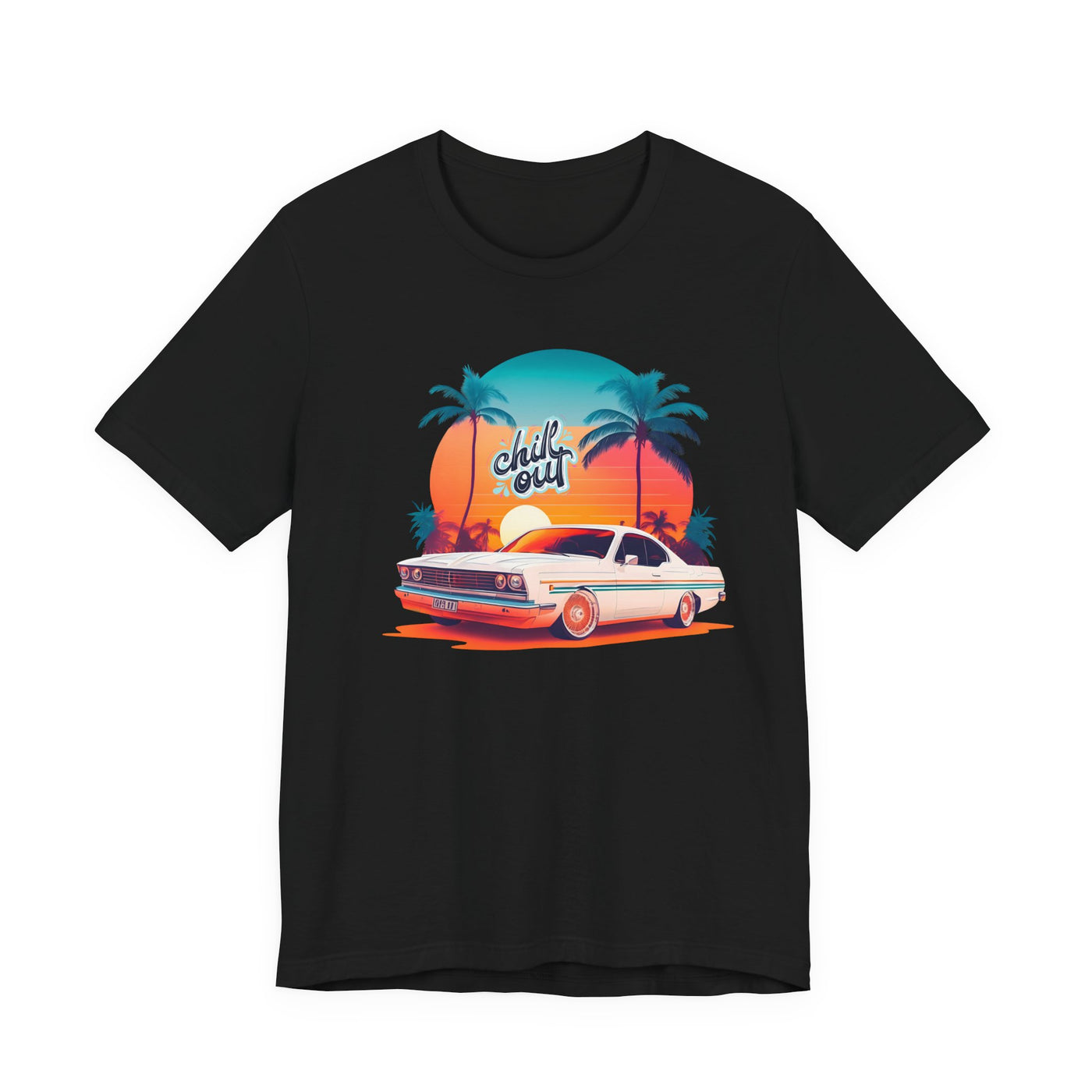 Chill Out Retro Car Tee - Unisex Jersey Short Sleeve Shirt