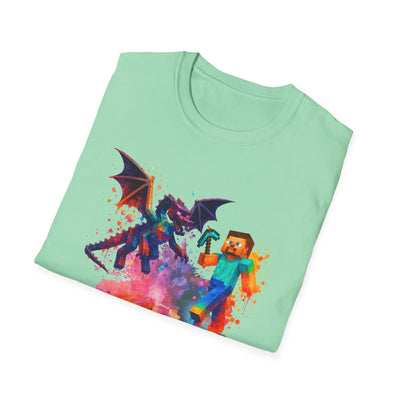 Minecraft Change the World Video Game T-Shirt - Unisex Softstyle Tee for Gamers