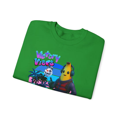 Victory Fortnite Vibes Banana Crewneck Sweatshirt - Unisex Heavy Blend