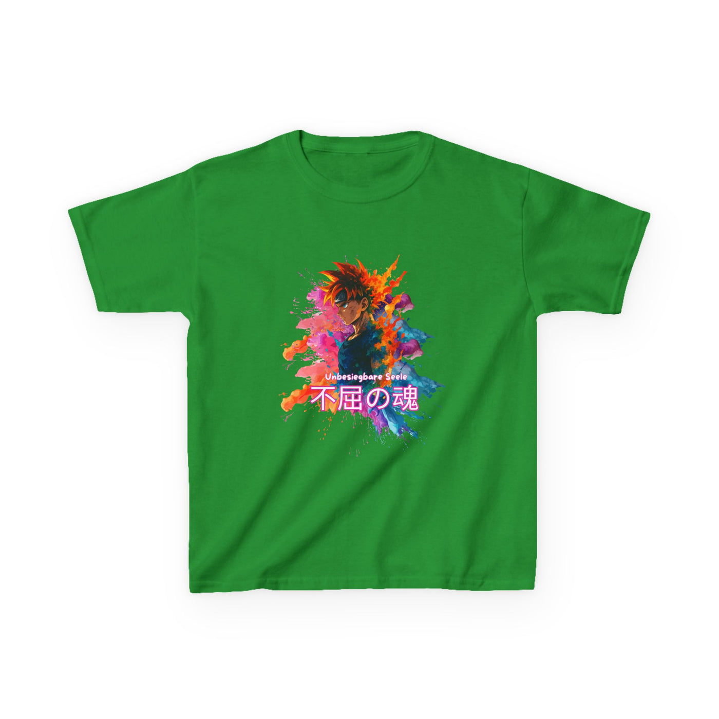 "unbesiegbare Seele" Vibrant Kids Jersey Tank Top - Colorful Anime Design