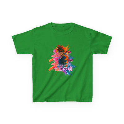 "unbesiegbare Seele" Vibrant Kids Jersey Tank Top - Colorful Anime Design