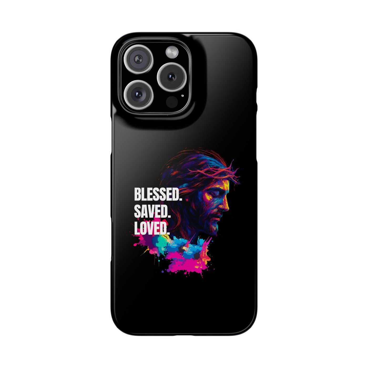 Blessed Saved loved - Snap Case - Jesus