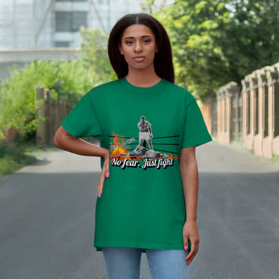 No Fear Just Fight T-Shirt, Motivational Shirt Muhammad Ali