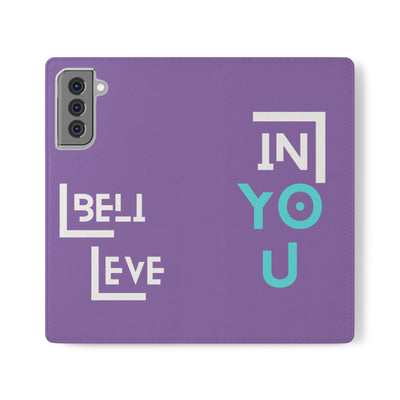 Handyhülle - inspirational Flip Case - 'Believe in You' Phone Cover