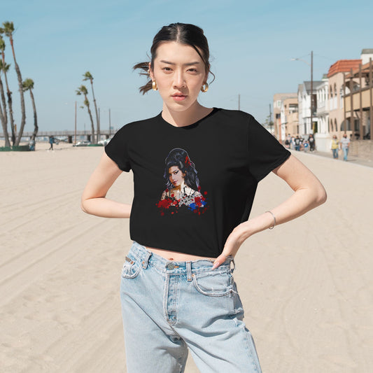 Vintage Graphic Crop Tee - Amy Winehouse Design