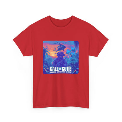 Retro Call of Cutie Unisex Oversized Boxy Tee - Chill Vibes for Game Lovers 