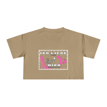 Ich liebe shoppe "Shopping Queen" Crop Tee  copped Shirt