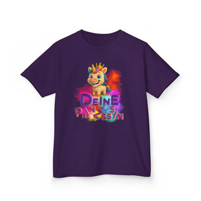 Colorful Kids Tee - “Deine Prinzessin” Design - Fun & Playful Shirt for Young Royalty