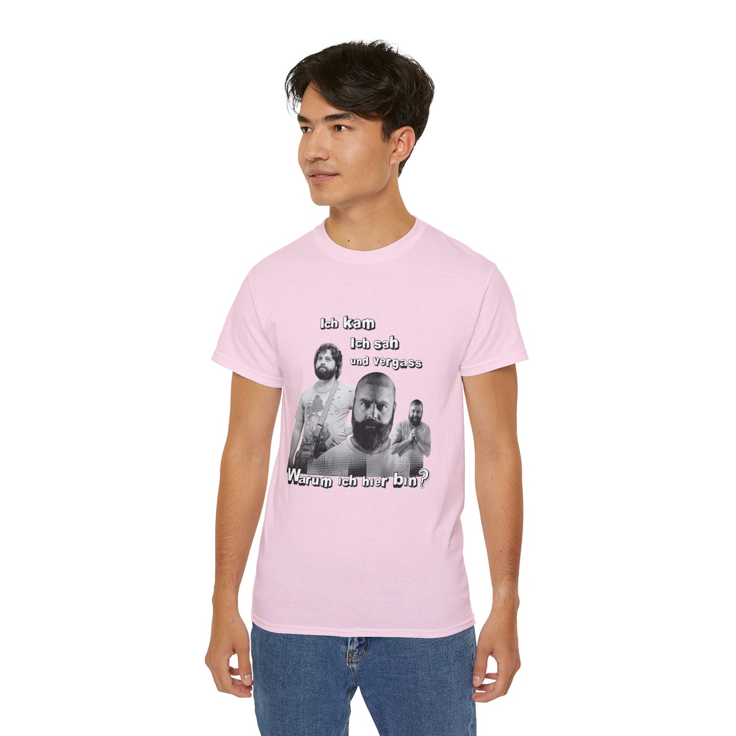 T ShirtUnisex Witz  Alan Garner– Ich kam ich sah und vergaß - Warum ich hier bin!