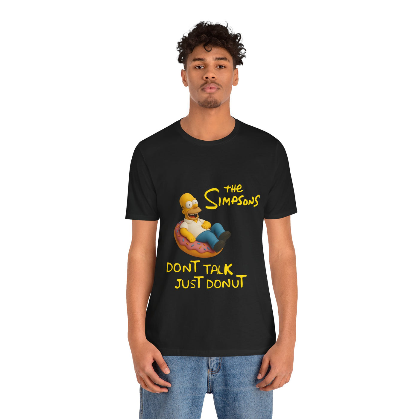The Simpsons Donut Lover Tee - Funny Graphic T-Shirt -unisex