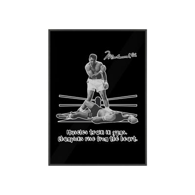 Boxing Inspired Wall Art Poster with Wooden Frame - Muhammad Ali 