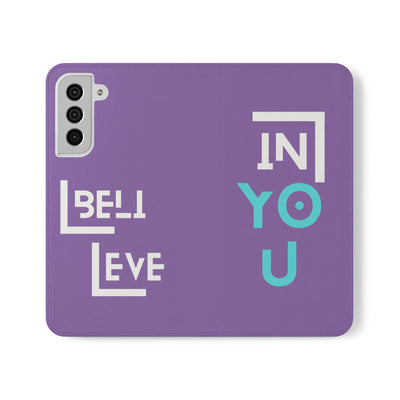 Handyhülle - inspirational Flip Case - 'Believe in You' Phone Cover