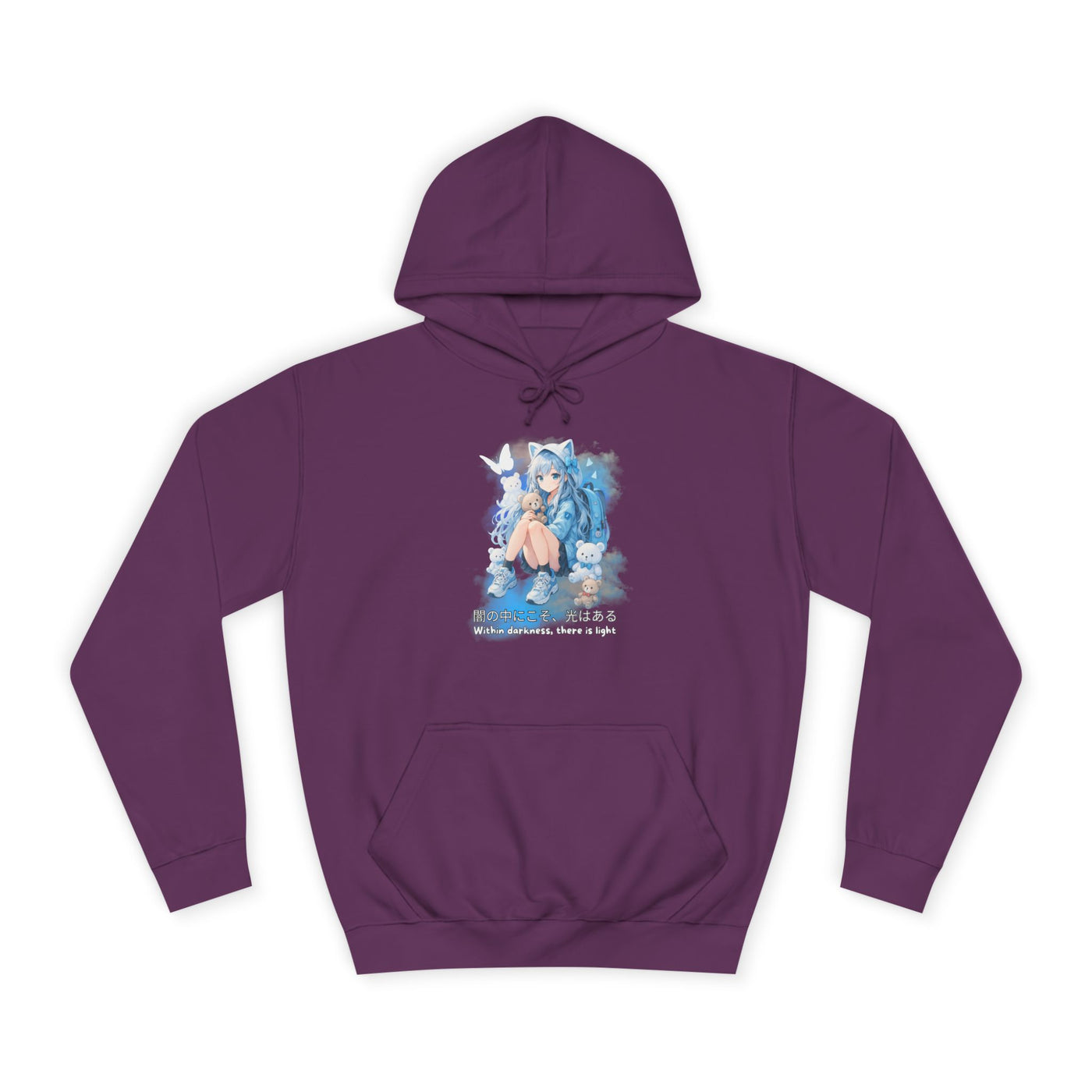 Hoodie, Anime Sweatshirt "Within darkness there is a light"