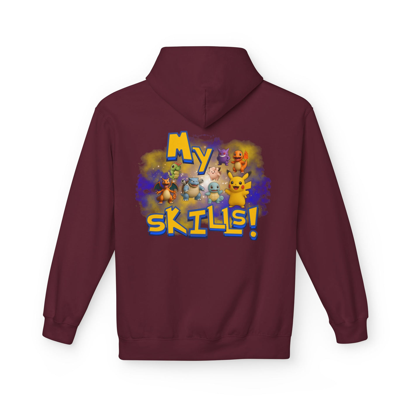 Pokemon Skills Hoodie, Unisex Pokemon Sweatshirt, Cute Hoodie