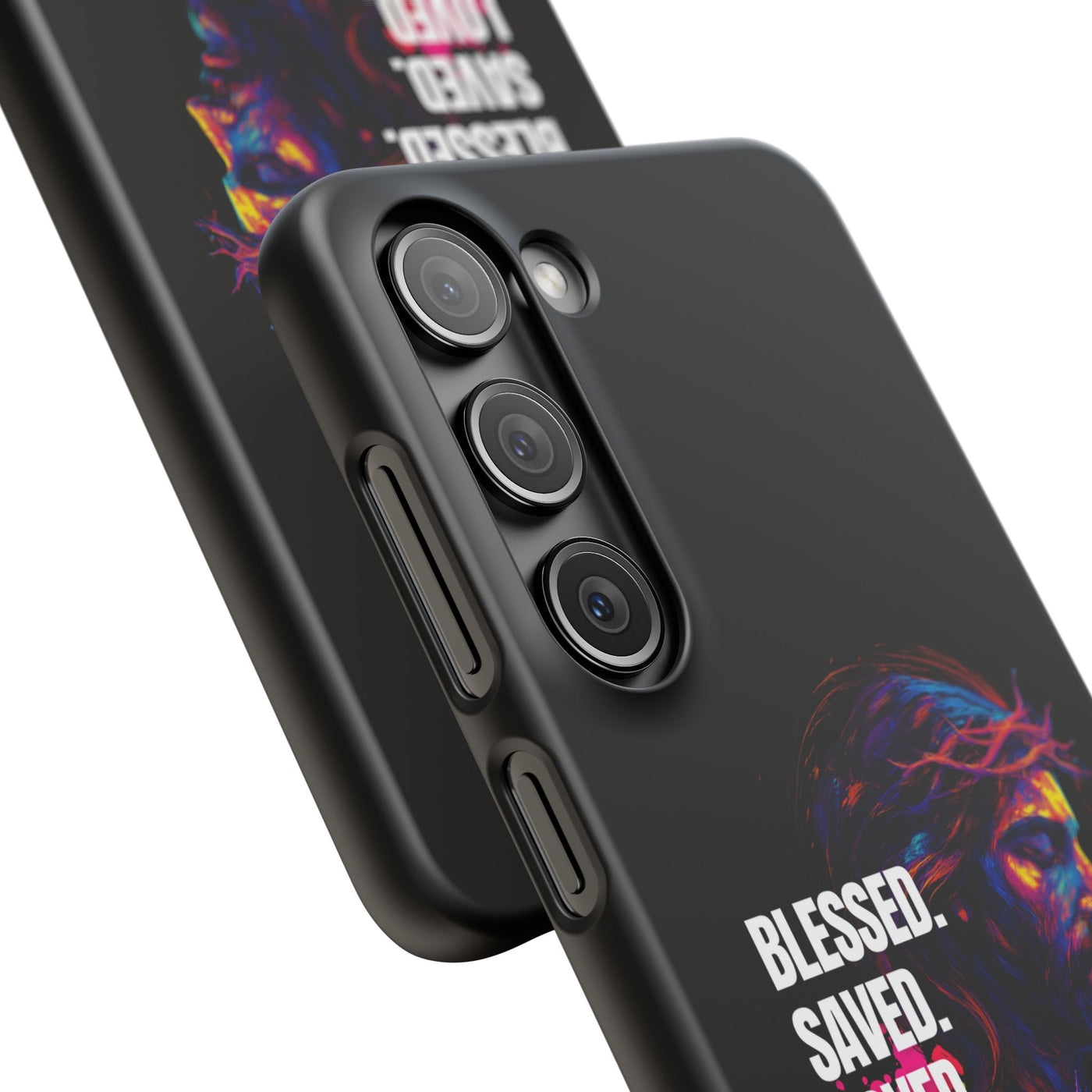 Blessed Saved loved - Snap Case - Jesus