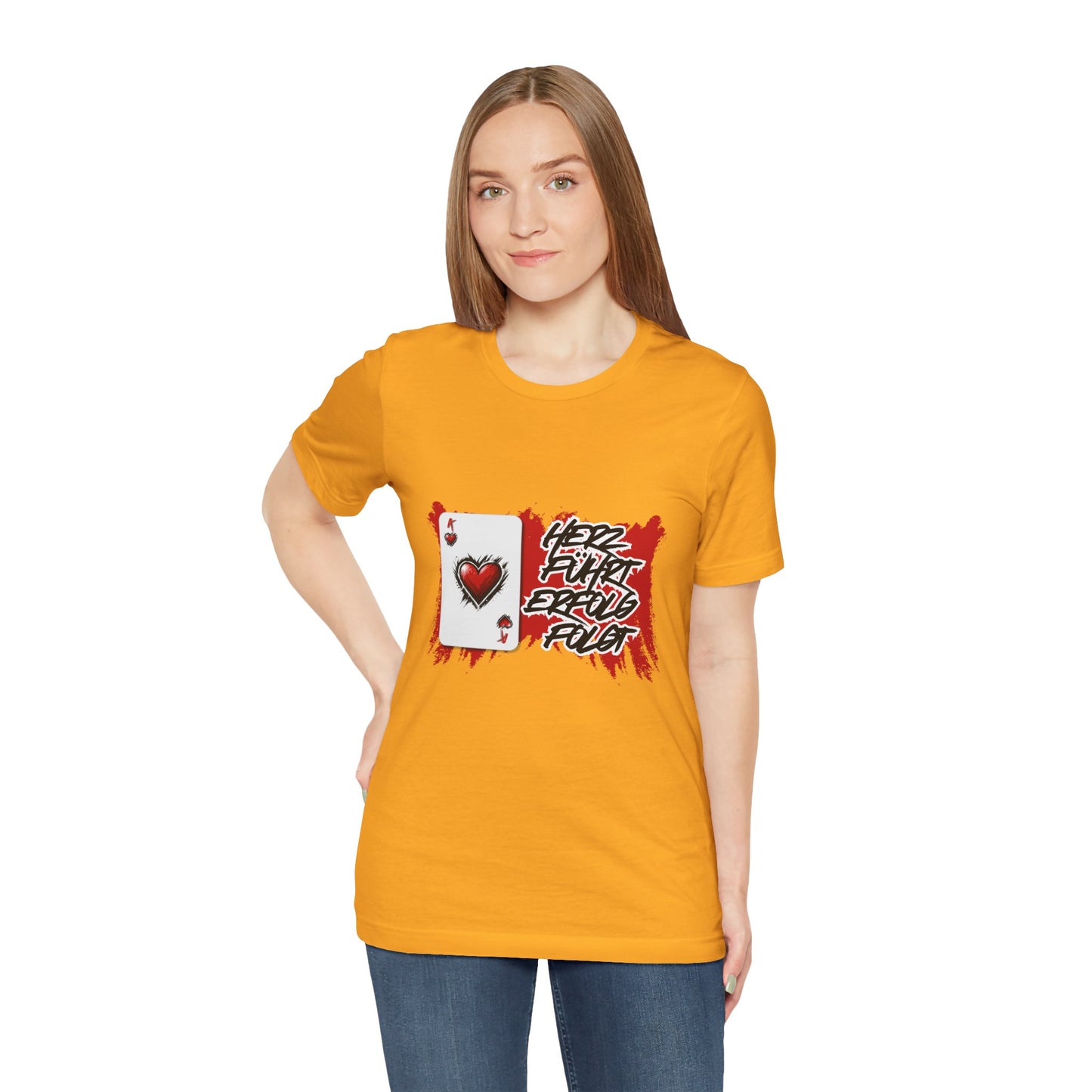 Herz führt Erfolg folgt- T shirt