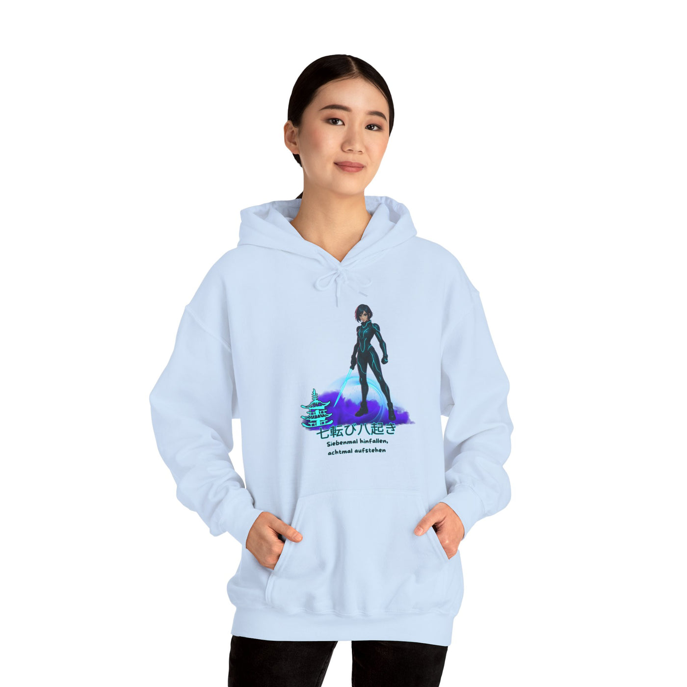Hoodie  Anime "siebenmal hinfallen - achtmal aufstehen"