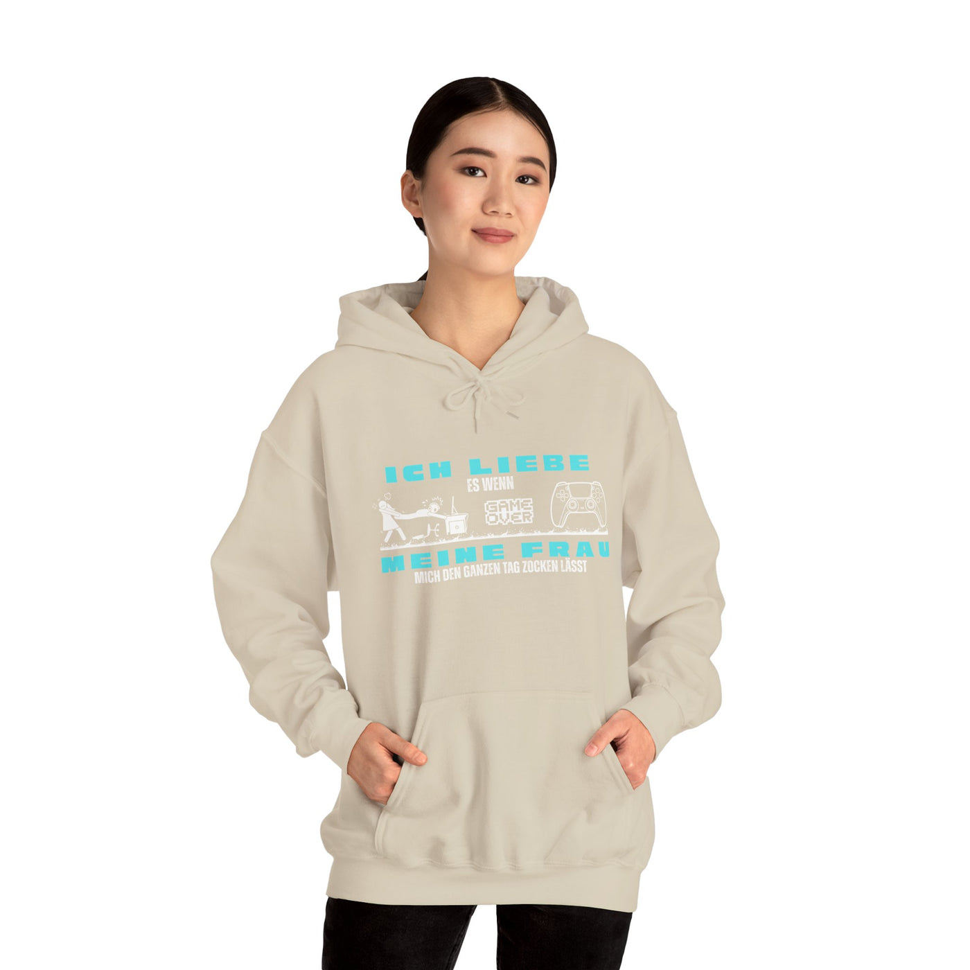 Gaming Love Unisex Hooded Sweatshirt - "Ich Liebe Es Wenn Meine Frau"