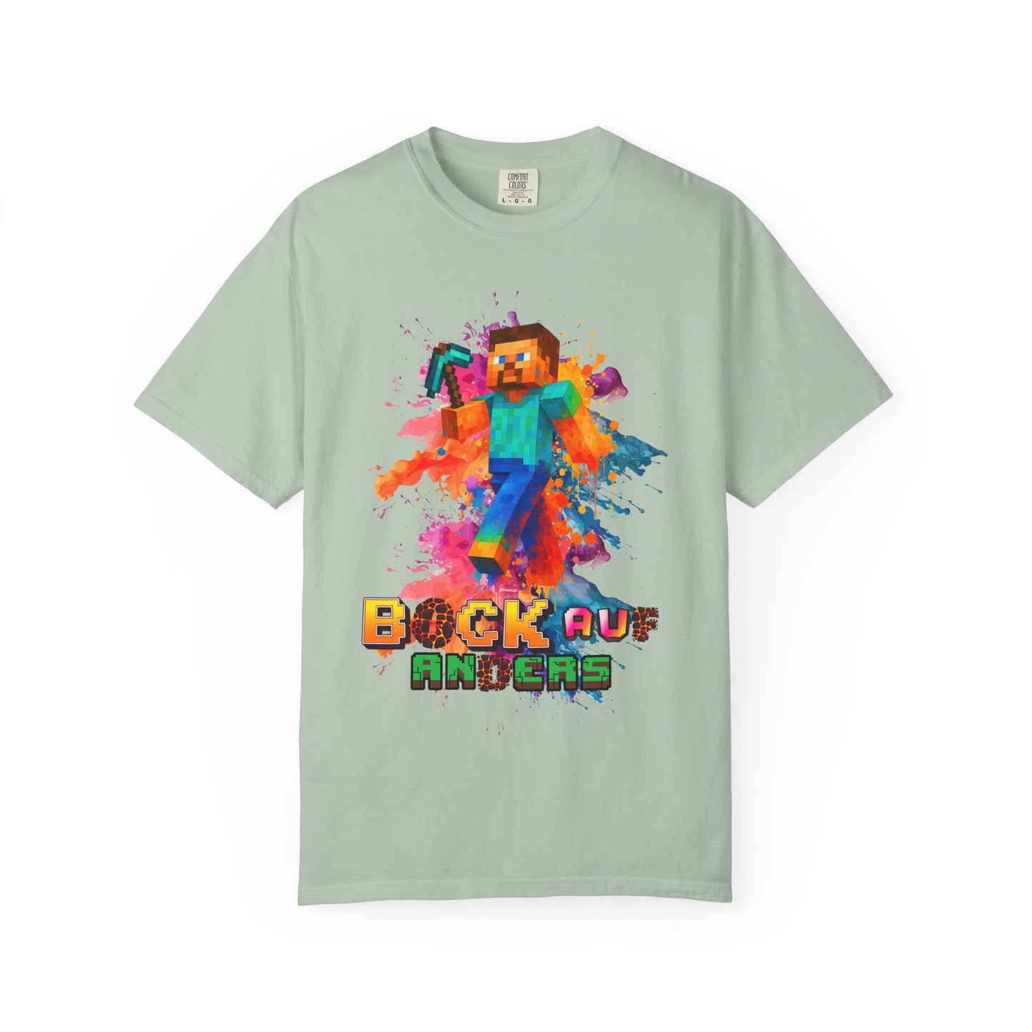 Colorful Gamer T-Shirt - Back to Different Minecraft Design
