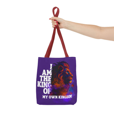 Regal Lion Tote Bag - I Am the King of My Own Kingdom, Canvas Bag,