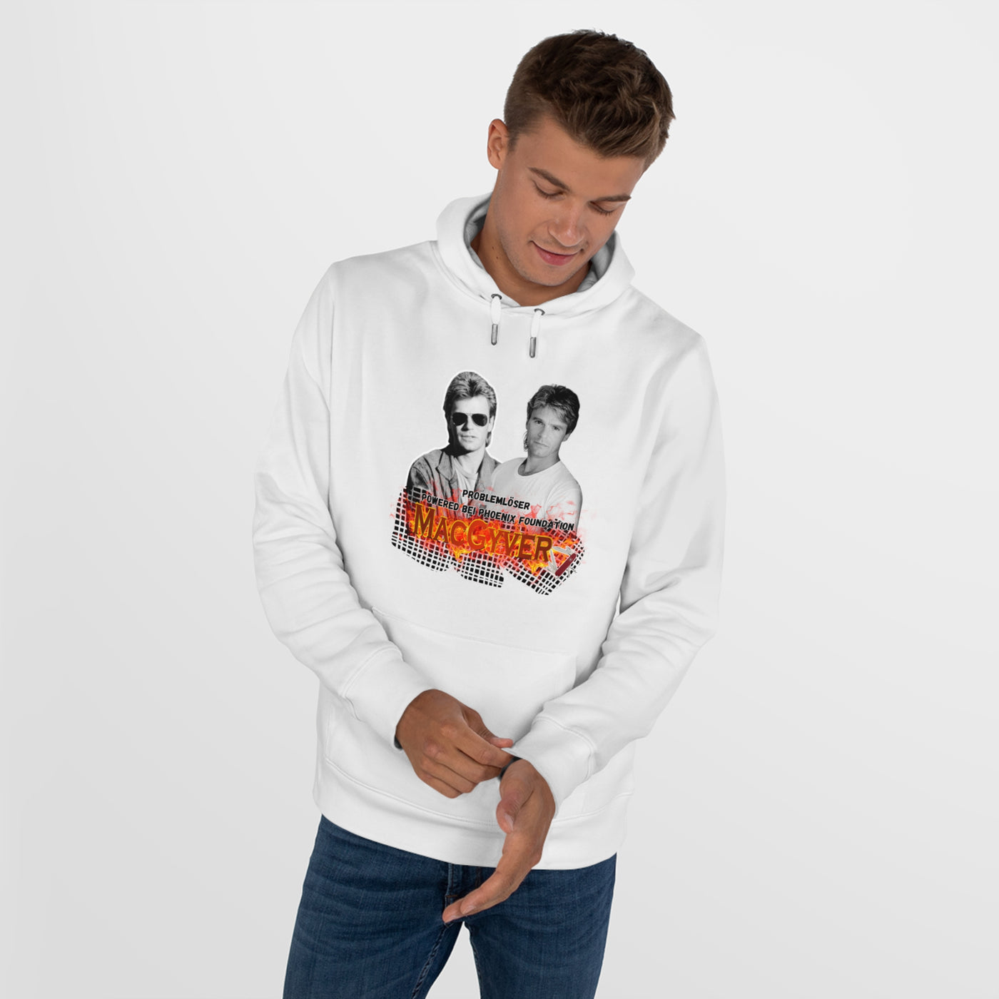 Retro MacGyver King Hooded Sweatshirt - Classic 80s Style