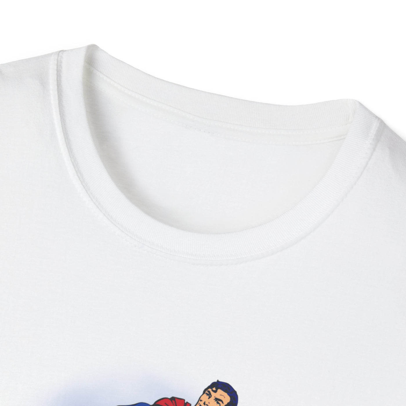 Superman Pause Unisex Softstyle T-Shirt - Fun Graphic Tee for Comic Fans
