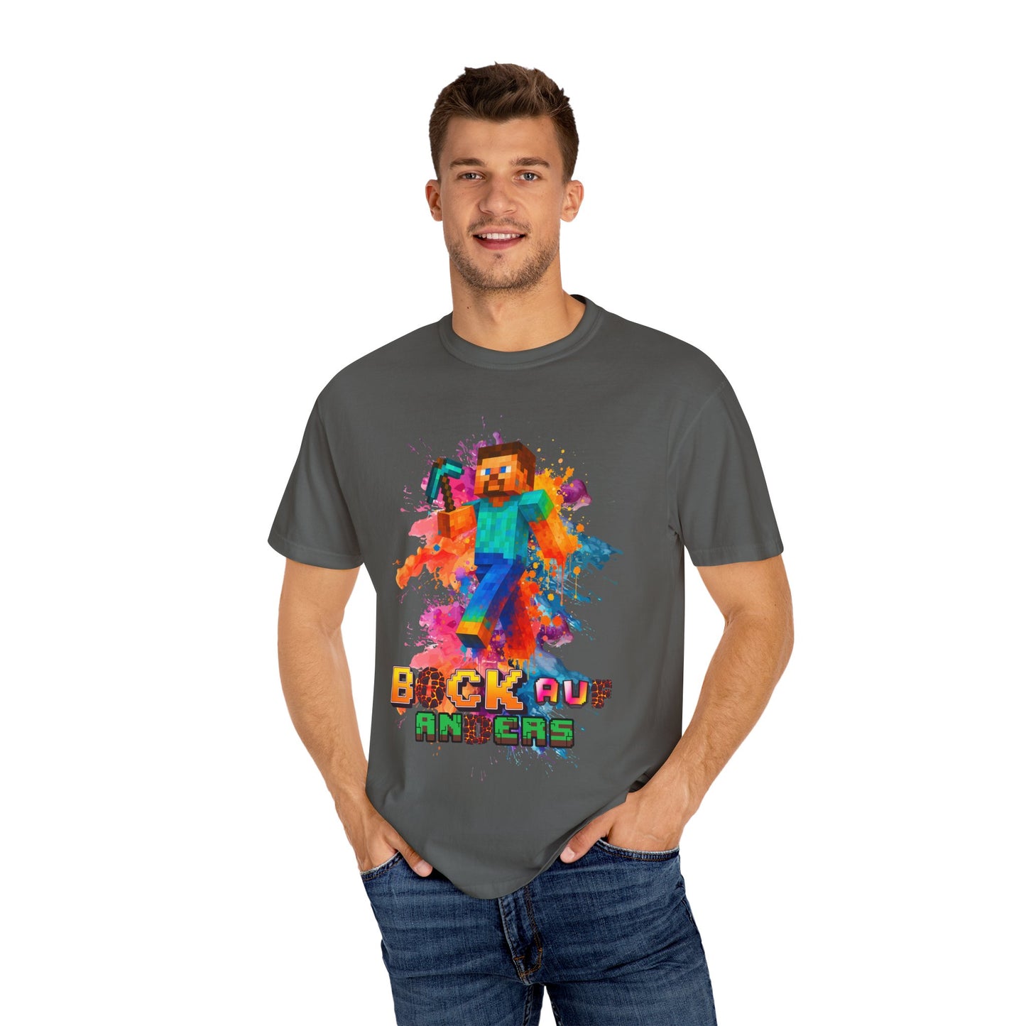 Colorful Gamer T-Shirt - Back to Different Minecraft Design