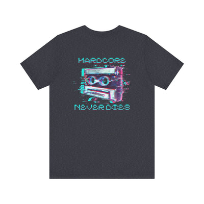 Techno - Hardcore Never Dies - Retro Graphic Tee, 90s Aesthetic Shirt unisex