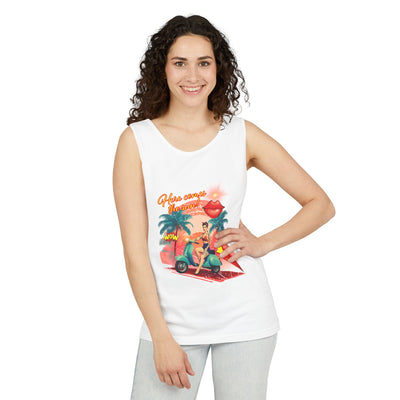Retro Summer Vibes Tank Top Here comes the sun