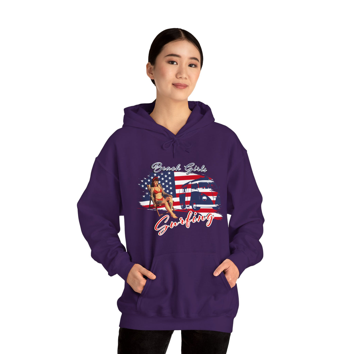 Beach Girls Surfing USA Hoodie
