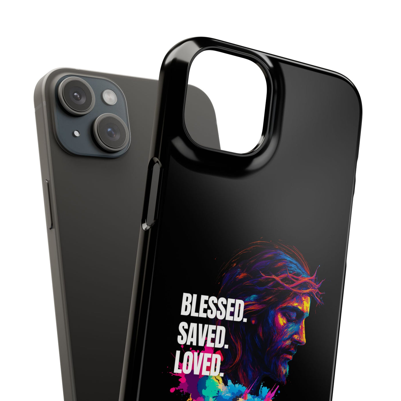 Blessed Saved loved - Snap Case - Jesus