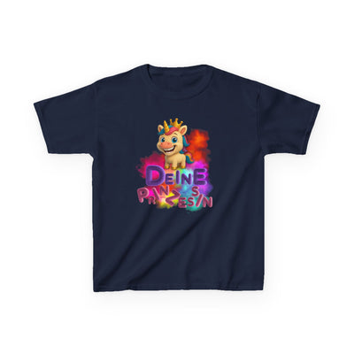 Colorful Kids Tee - “Deine Prinzessin” Design - Fun & Playful Shirt for Young Royalty