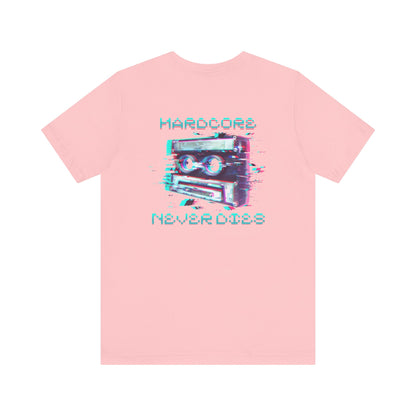 Techno - Hardcore Never Dies - Retro Graphic Tee, 90s Aesthetic Shirt unisex