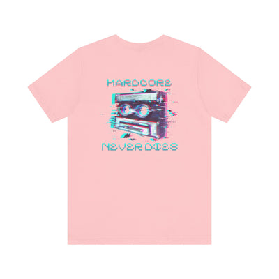 Techno - Hardcore Never Dies - Retro Graphic Tee, 90s Aesthetic Shirt unisex