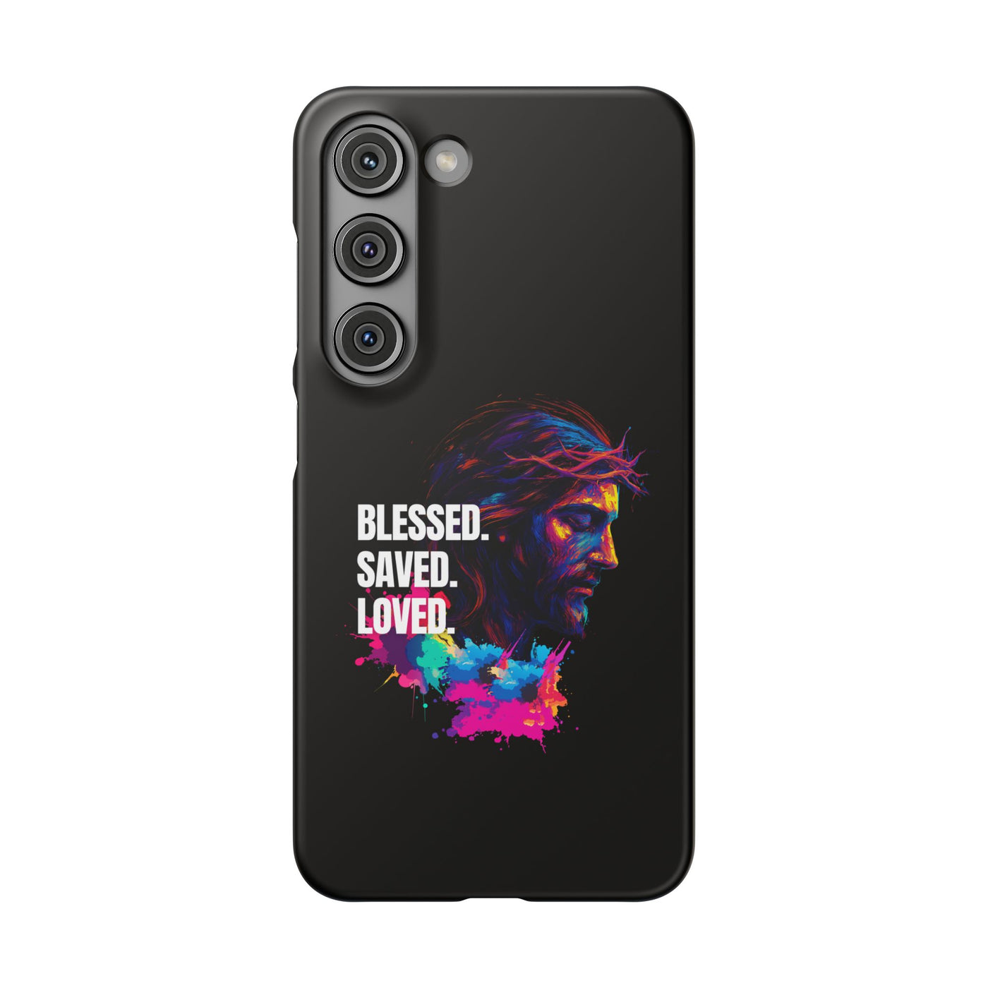 Blessed Saved loved - Snap Case - Jesus